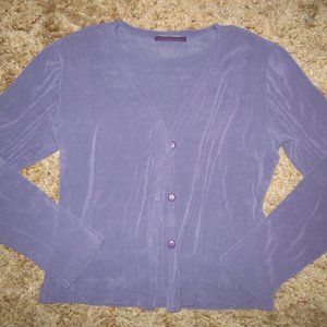 4/$20 Purple Long Sleeve Blouse with tank 1 piece